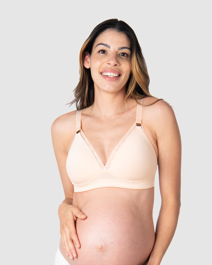 CHARMING Grey triangle Maternity breastfeeding bra, Bras