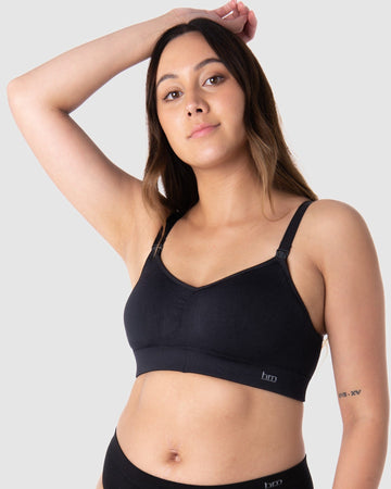 AMBITION T-SHIRT ONYX CONTOUR NURSING BRA - Hotmilk Lingerie