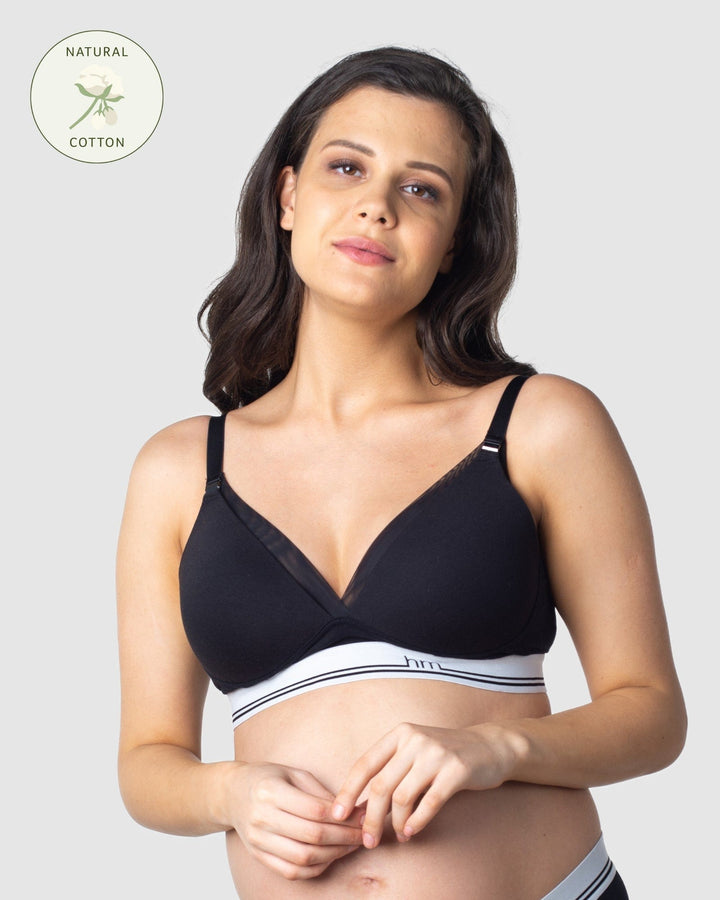 ELEVATE COTTON GREY MARLE T-SHIRT NURSING BRA - Hotmilk Lingerie