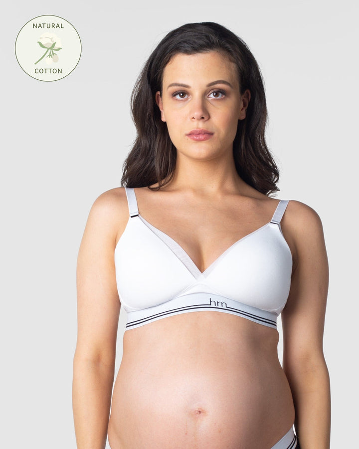 Maternity Wirefree Cotton Nursing Bra; Style: TLMAT080 - Black