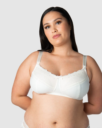 Dim white maternity bra