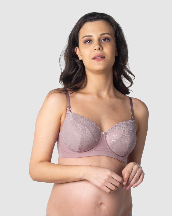 Leading Lady Maternity Luxe Body Lace Wirefree Nursing Bra, Style 4054 