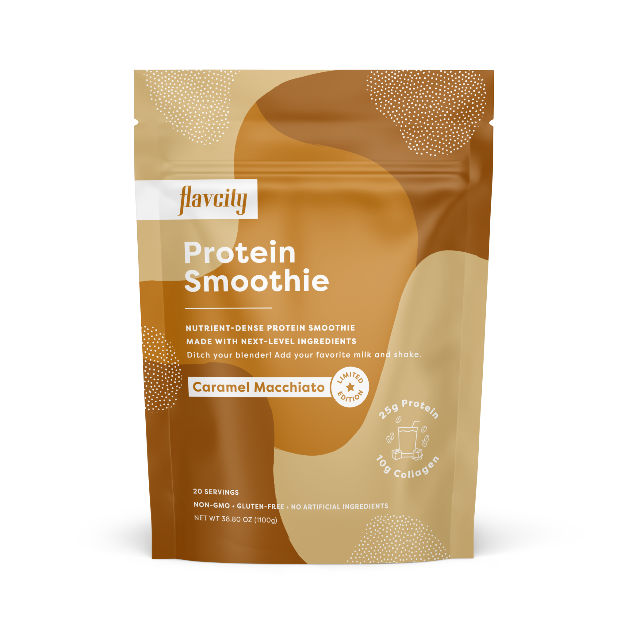 FlavCity Protein Smoothie - Caramel Macchiato *Limited Edition* (20 Servings) - 25g Protein - Gluten Free
