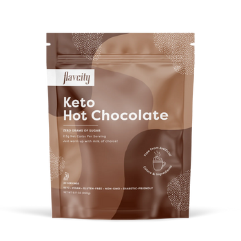 Keto Hot Chocolate Drink Mix Bag, Front