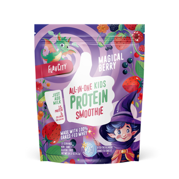 Magical Berry Kids Protein Smoothie bag, front