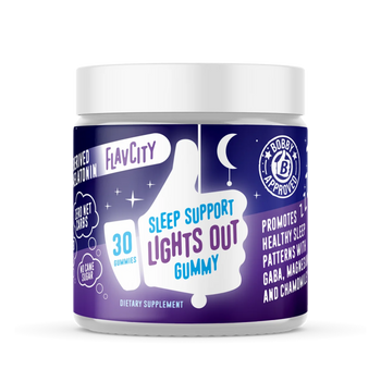 jar of 30 lights out sleep support gummies