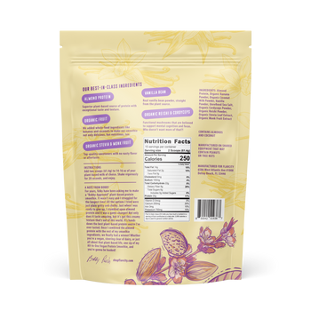 Plant-Based Vanilla Protein Smoothie bag, back