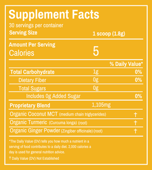Immunity Tea Lemon Ginger Tea Bag, supplement facts
