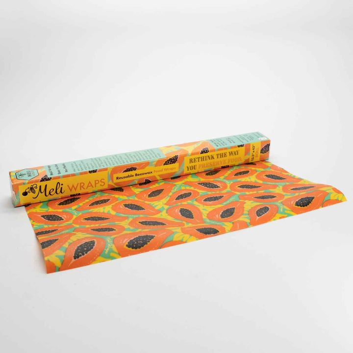 Beeswax Food Wrap - Tropical Papaya Print