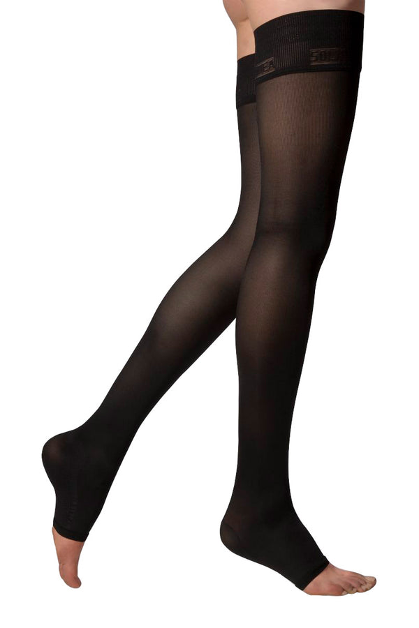 ELETTRA Two Tone Thigh Highs - Stockings That Stay Up