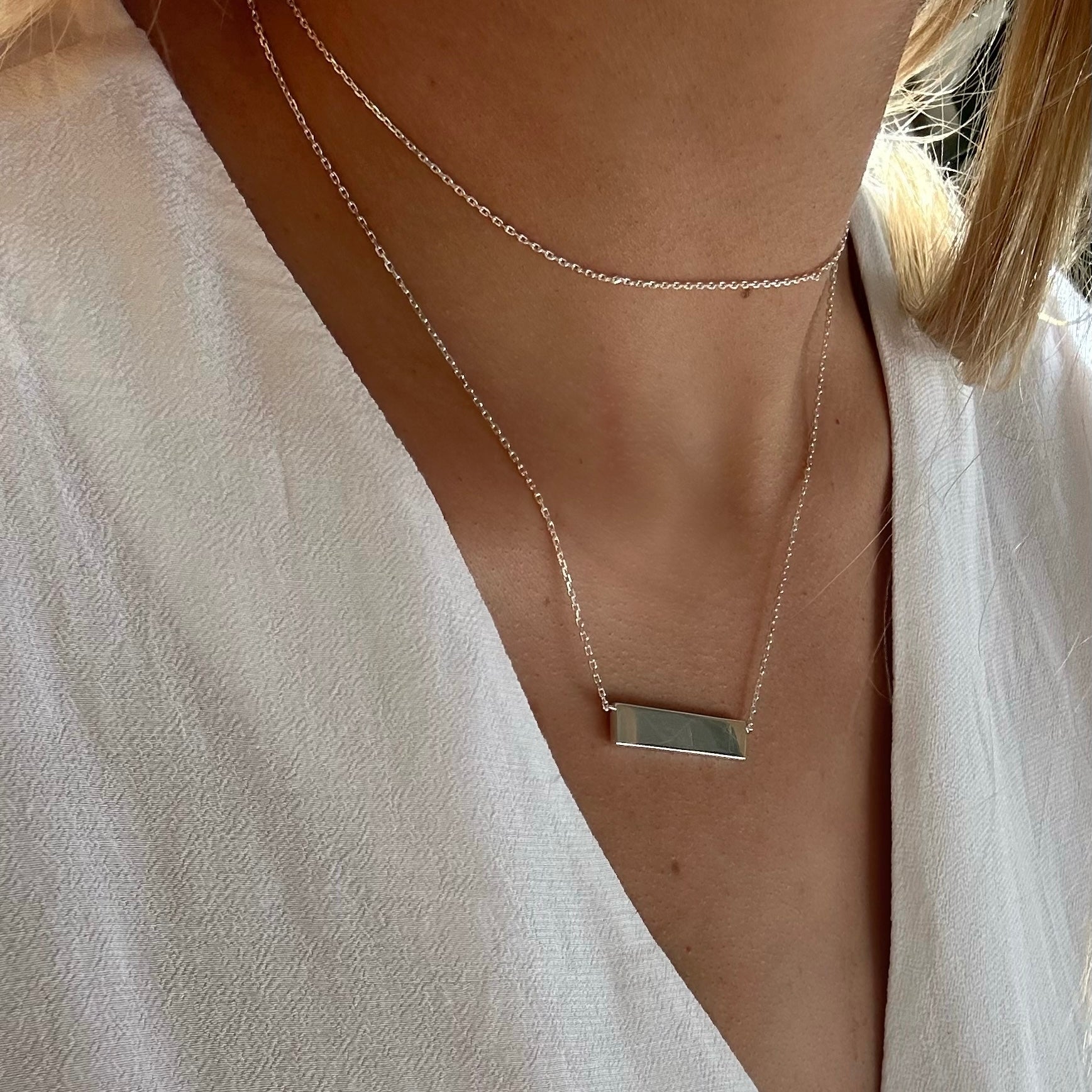 Engravable Silver Bar Necklace – Danibydsgn