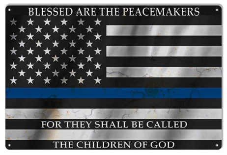 Thin Blue Line Police First Responders Waved Tattered Flag