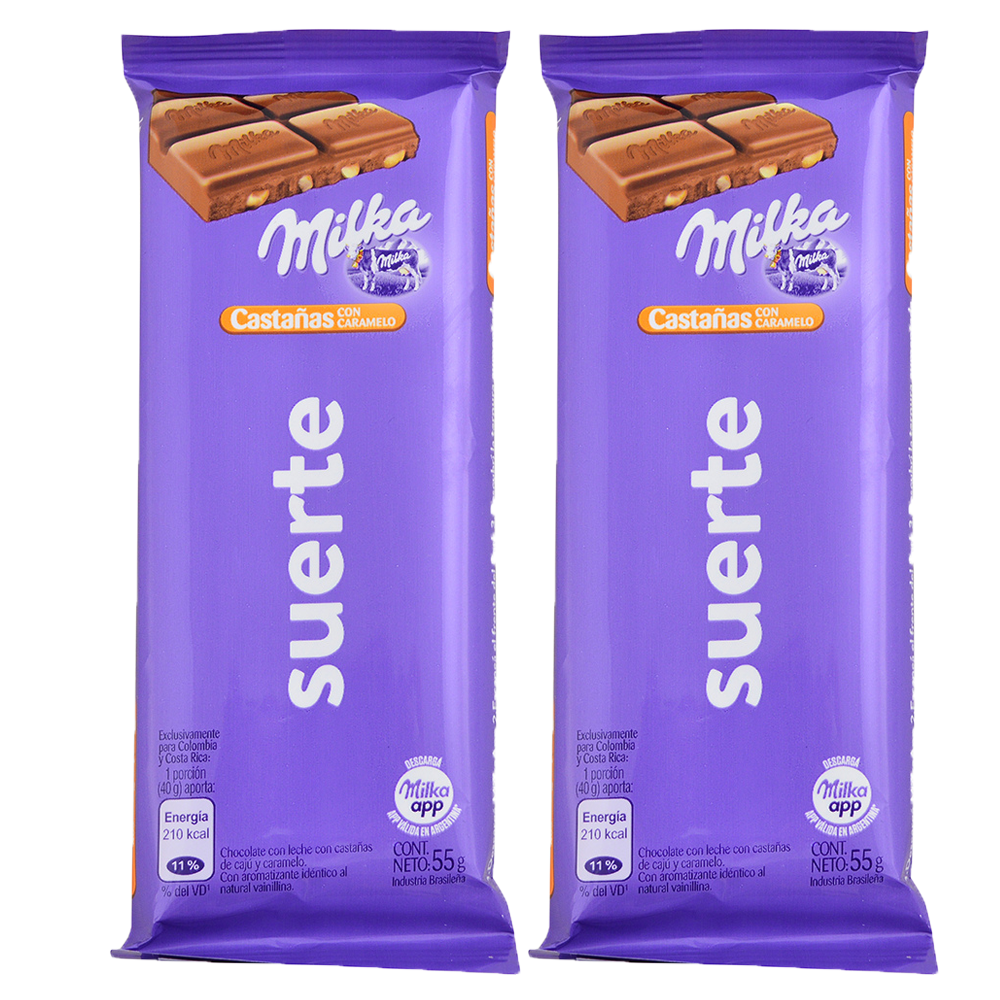 Milka Candy Chocolate with Chestnuts, 55 g /  oz (2 units)