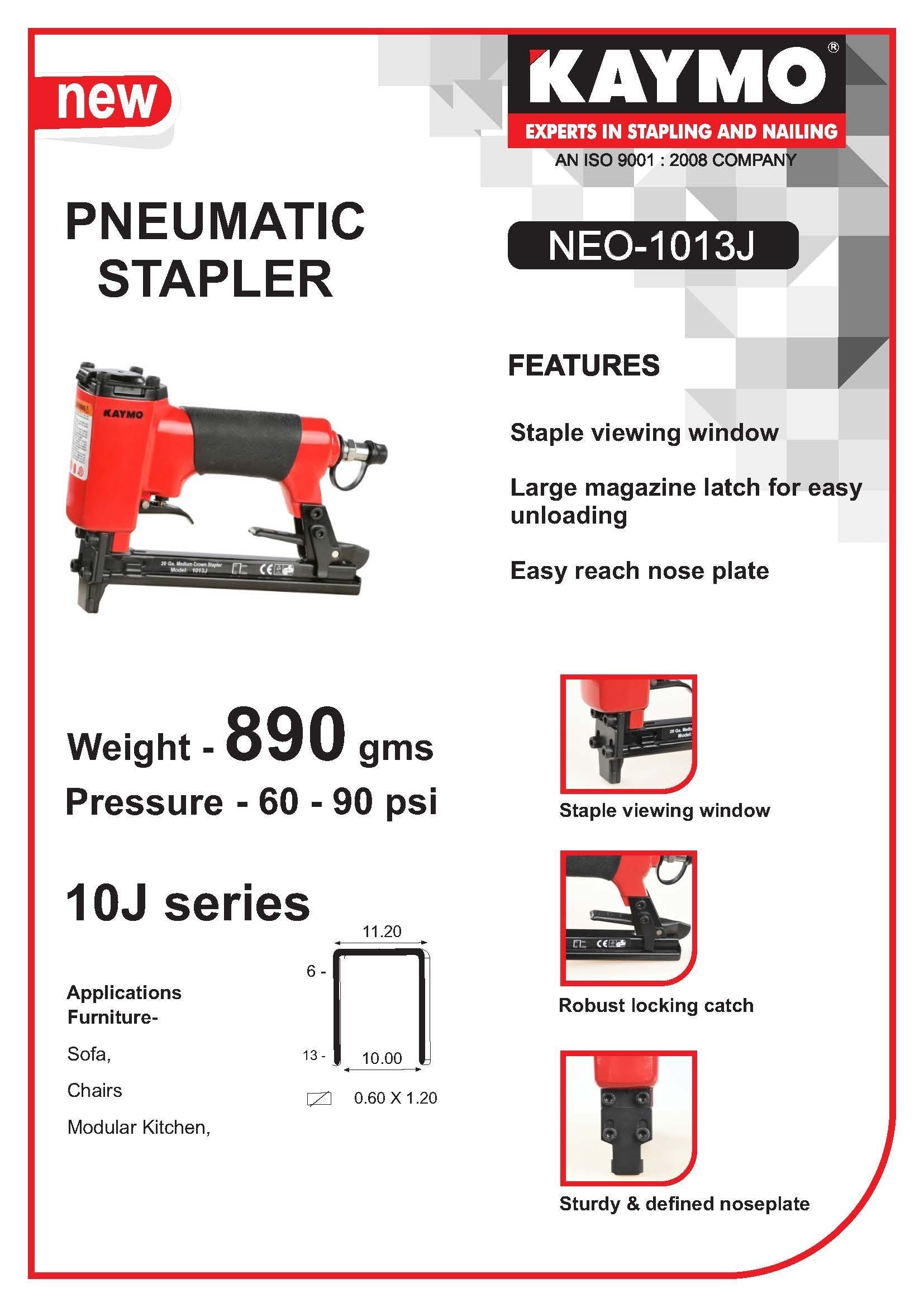 PNEUMATIC STAPLER KAYMO Neo-80lc | Neo-80lc - Kaymo Fastener Company