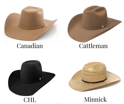 Hat Shapes – Ranchers Hat Store
