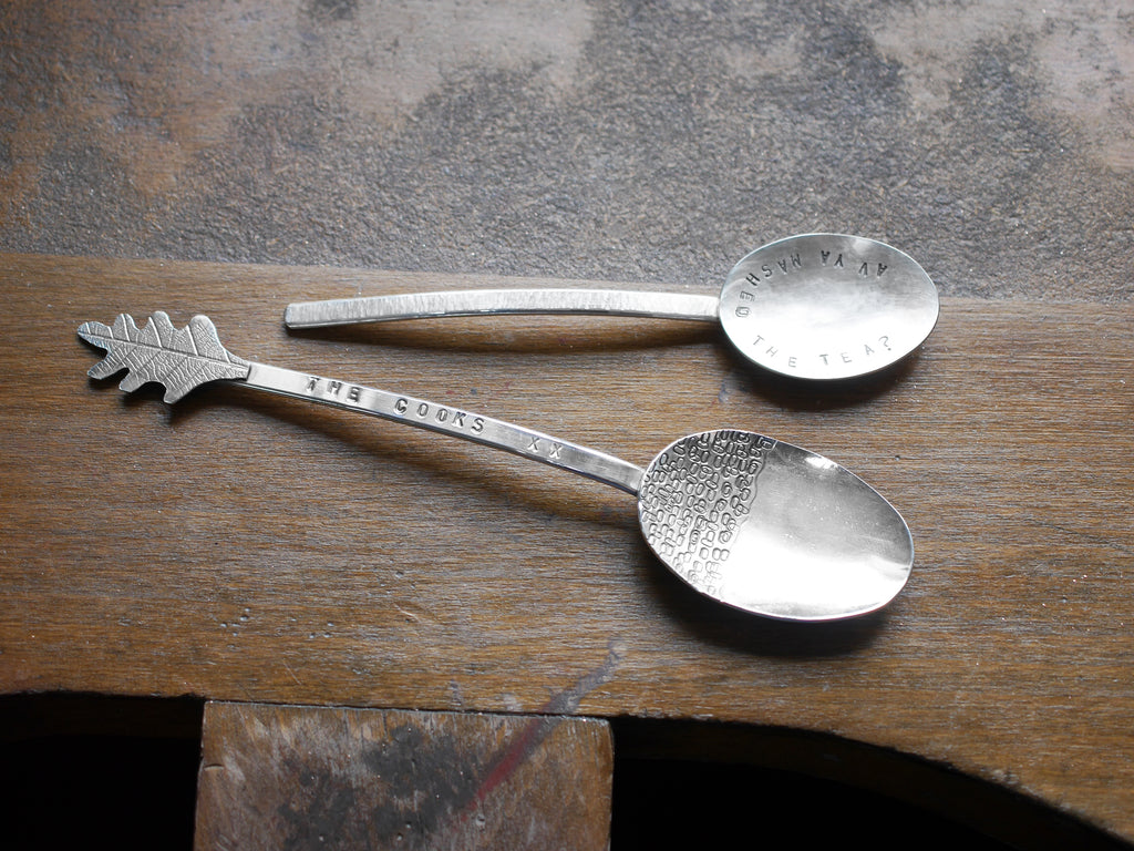 Hannah and Charlie's finished silver spoons