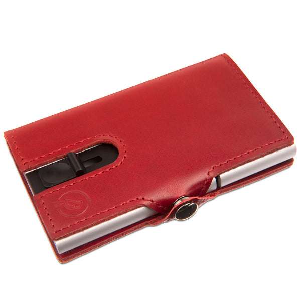 cardinal red leather wallet