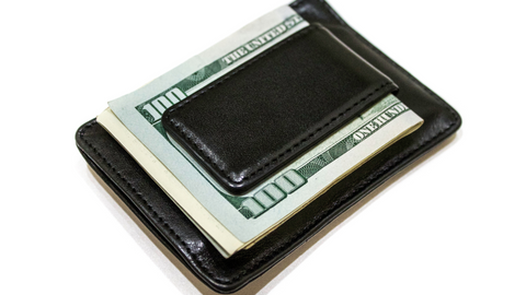 leather money clip wallet