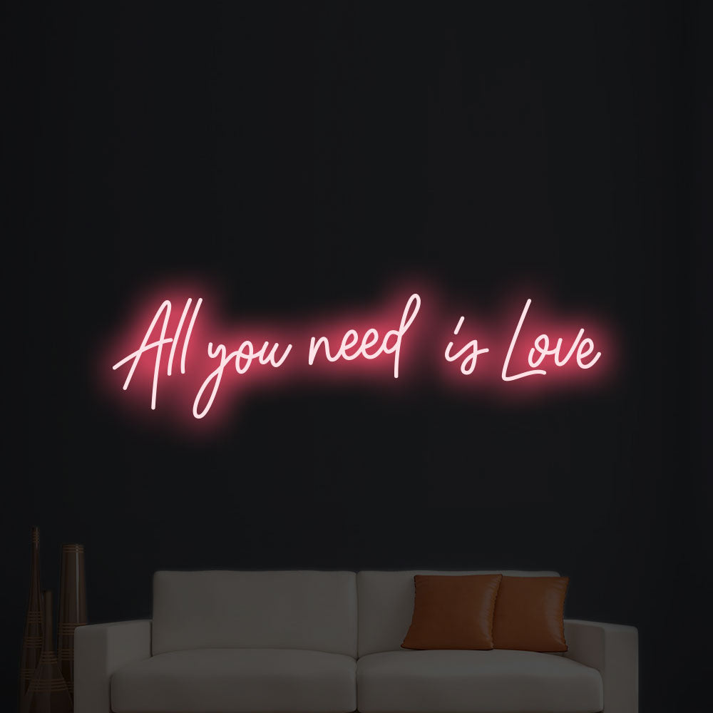 All you need is love LED Neon Sign – Rainbow Neon Sign