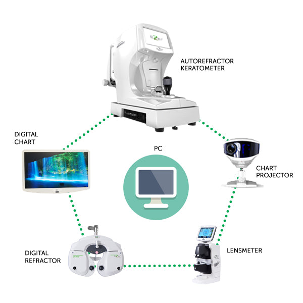 autorefractor keratometer erk-5400 ezer - us ophthalmic