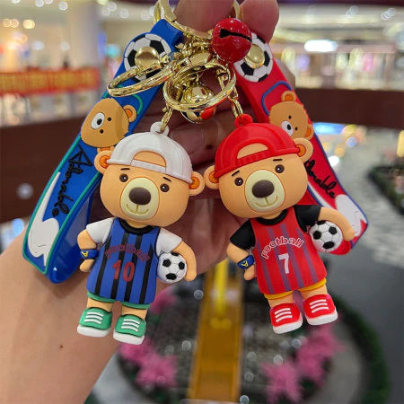 Quirky footballer key chain