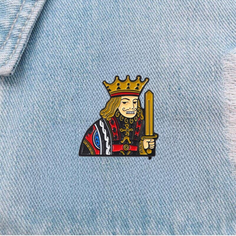 Poker King and Queen Lapel Pin