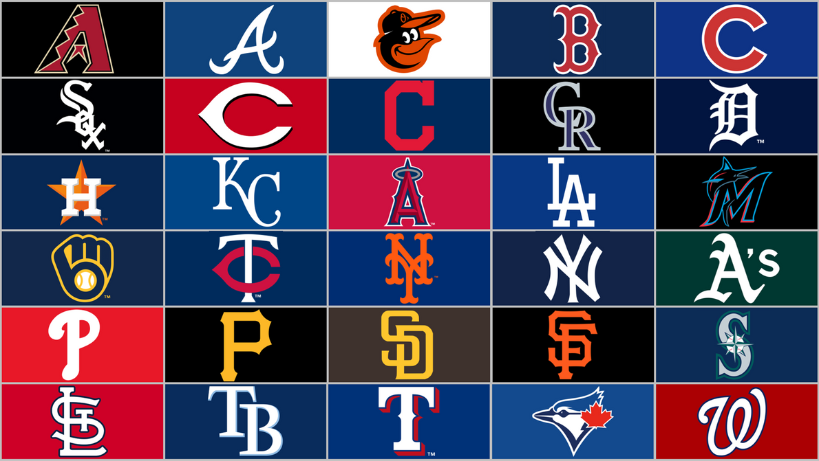 Fleece MLB All Teams Logos on Navy Blue Major League Baseball  Etsy