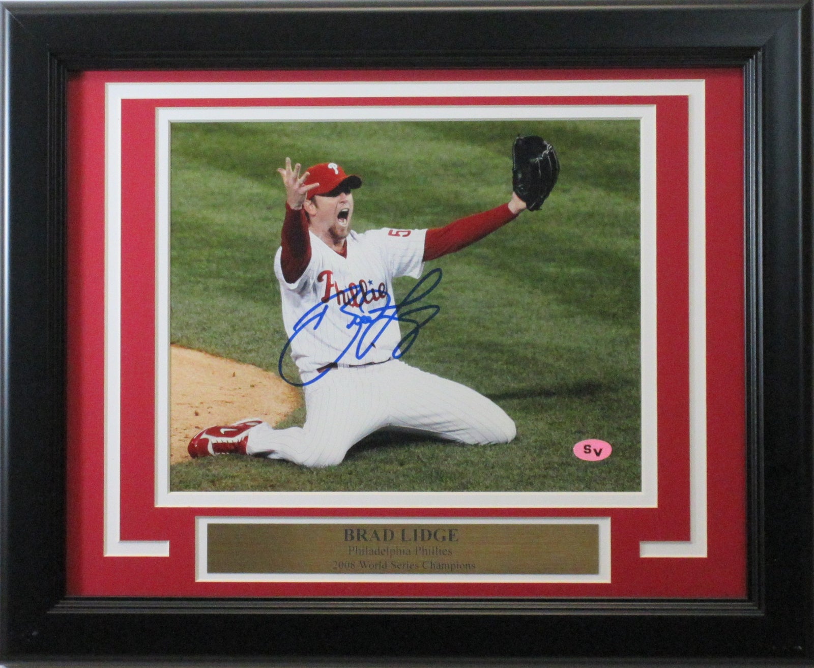 AUTOGRAPHED BRAD LIDGE 8X10 Philadelphia Phillies Photo - Main Line  Autographs