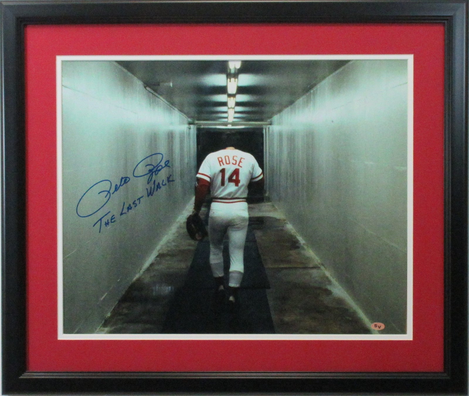 Pete Rose Framed Signed Grey Jersey JSA Autographed Cincinnati Reds