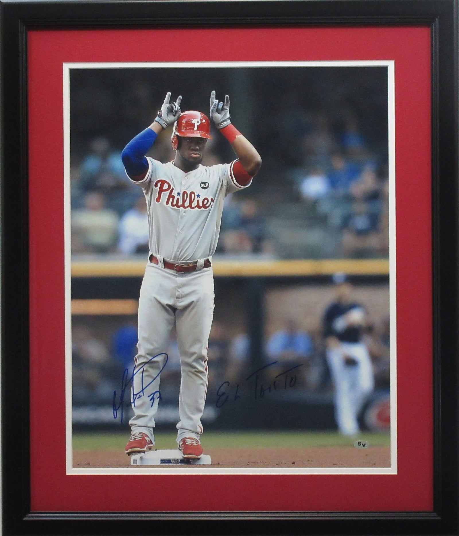 Brad Lidge autograph 16x20, Philadelphia Phillies, 48/48, 08 WSC