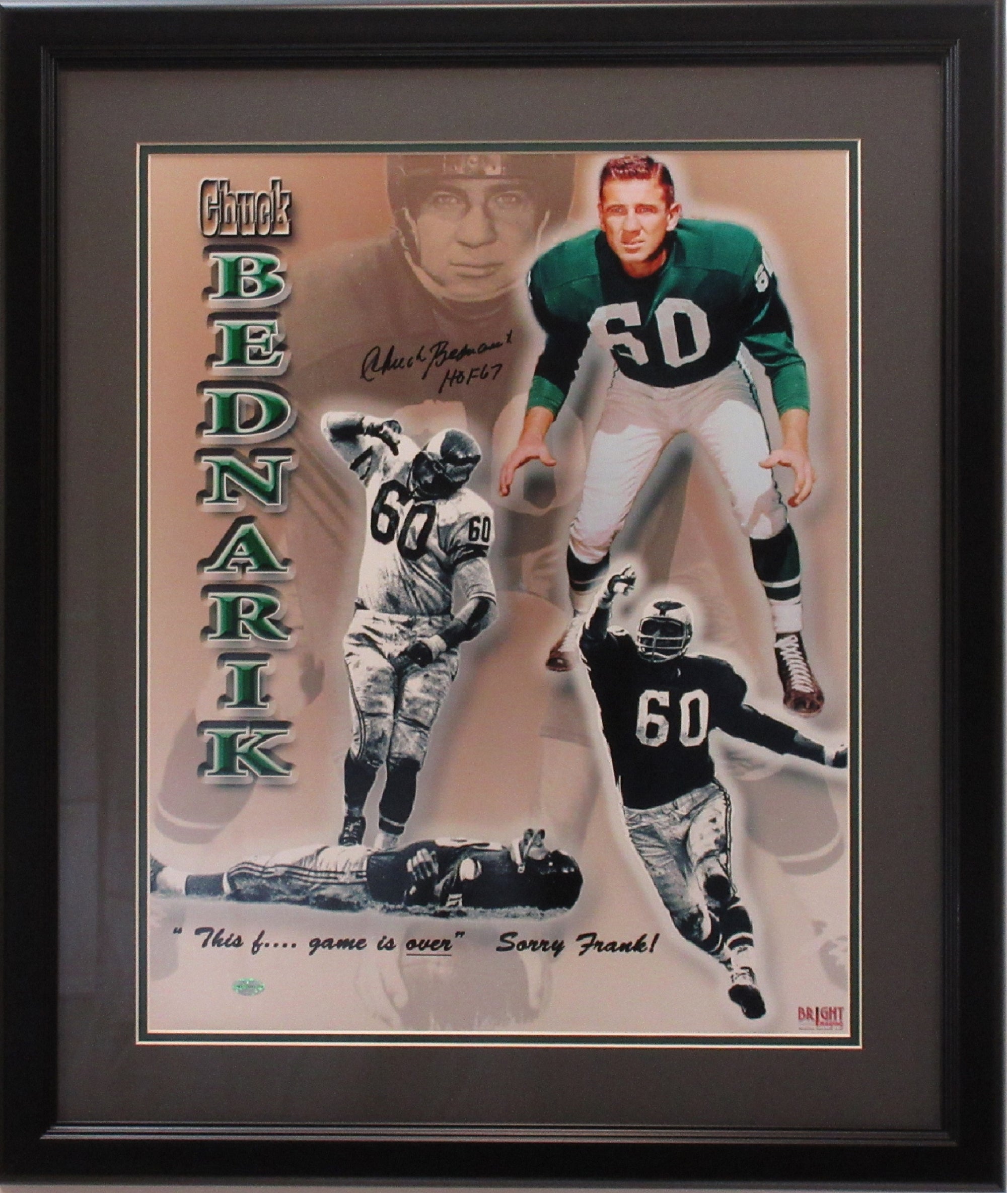 Framed Autographed/Signed Jason Kelce 33x42 Philadelphia Black