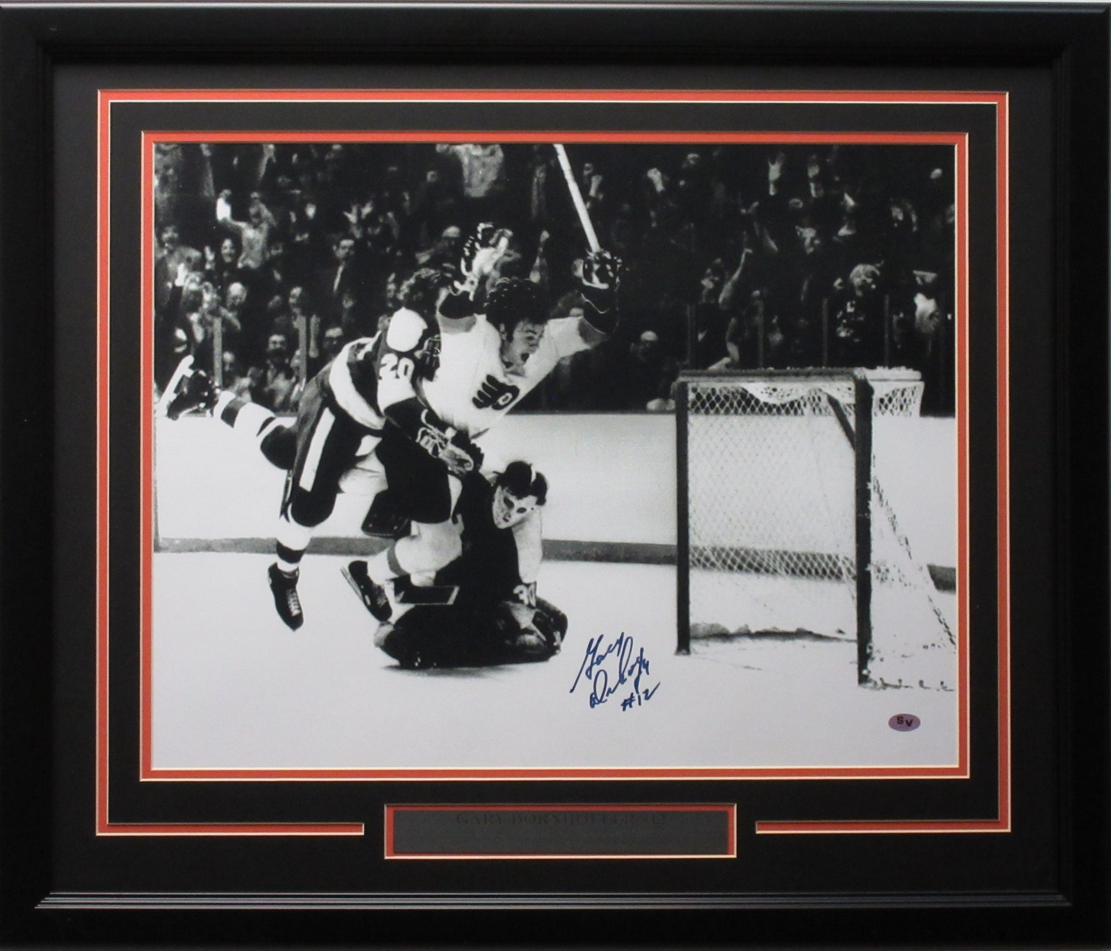 Claude Giroux Philadelphia Flyers Autographed 16 x 20 Orange Jersey Celebrating Spotlight Photograph