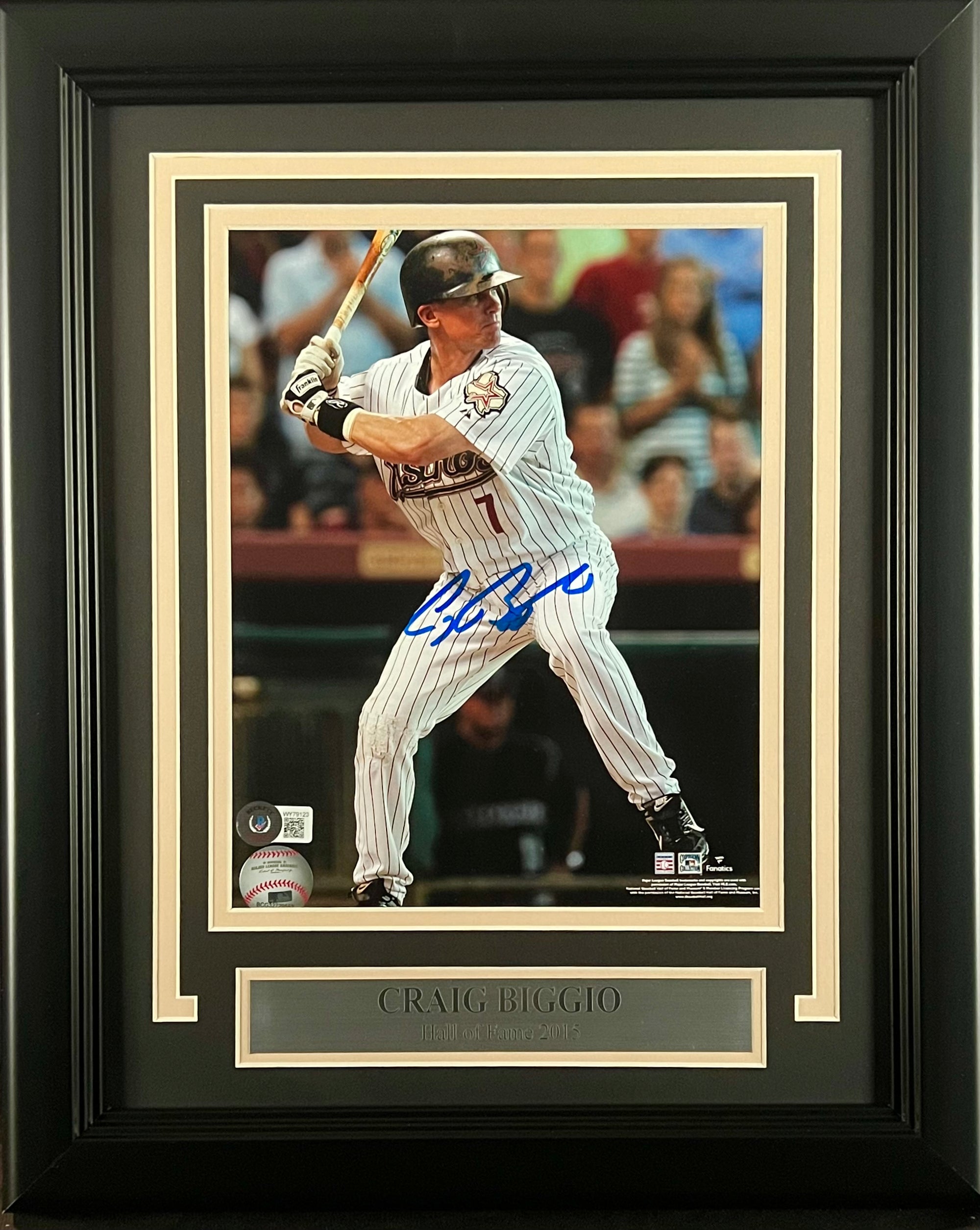 Jeff Bagwell & Craig Biggio Autographed Houston Astros 16x20 Photo  Inscribed HOF