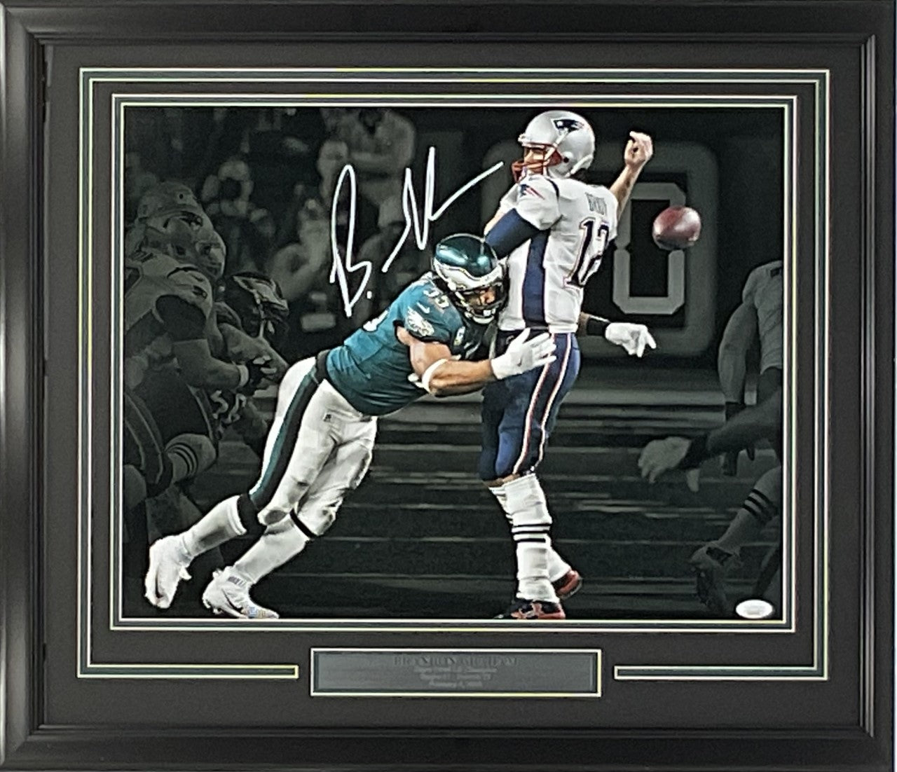 Brandon Graham Philadelphia Eagles Signed Framed 8x10 SB Spotlight Photo  JSA ITP