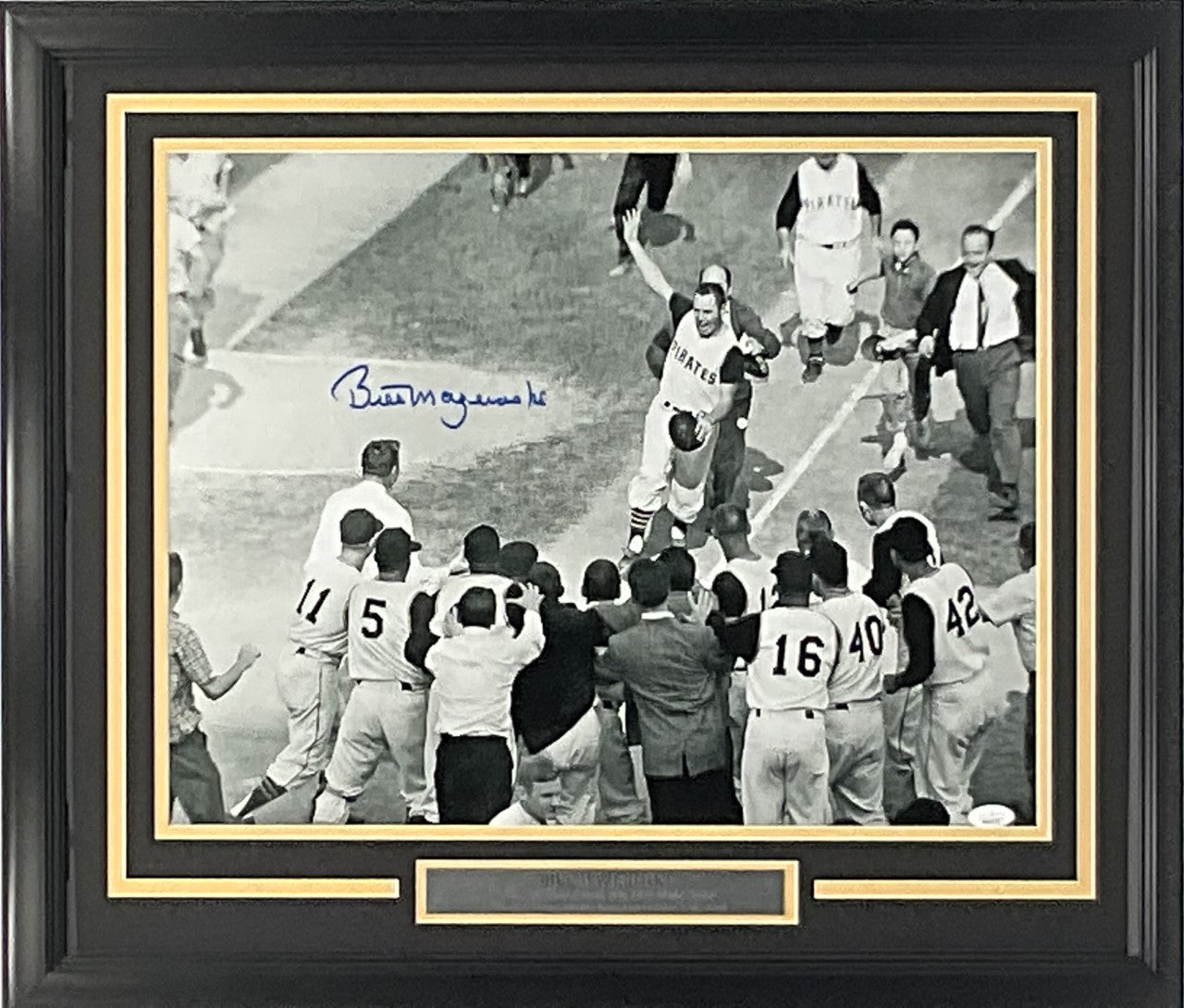 Bill Buckner & Mookie Wilson 1986 World Series 8x10 Photo Framed