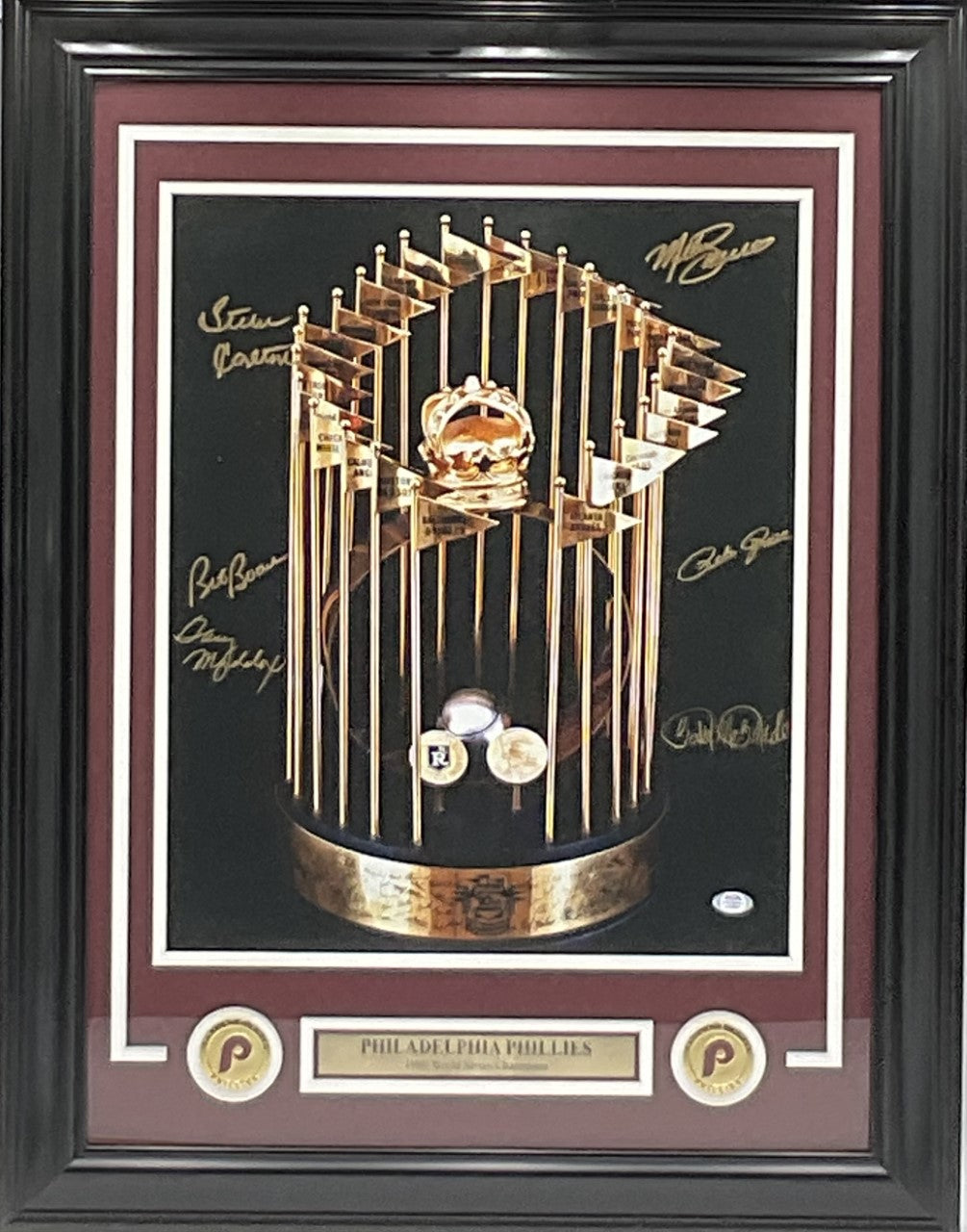 1980 World Series Champion Autographed Framed 16x20 Photo