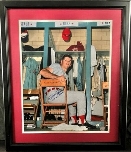 Pete Rose Signed Custom Framed Original Newspaper from Record