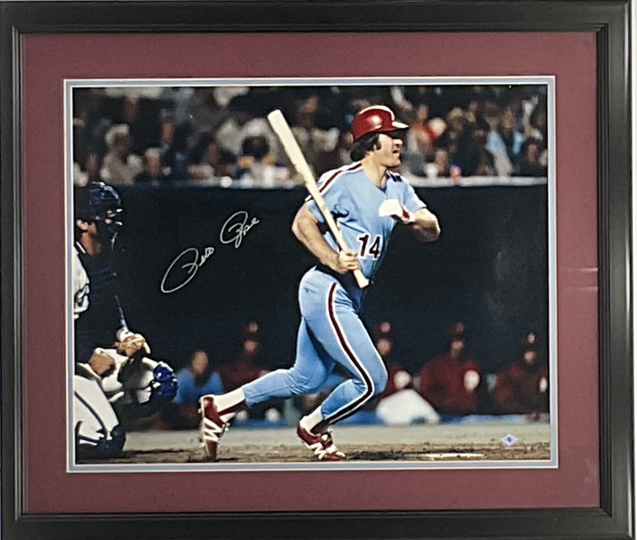Brad Lidge Autographed 16x20 World Series Last Out Photo Framed