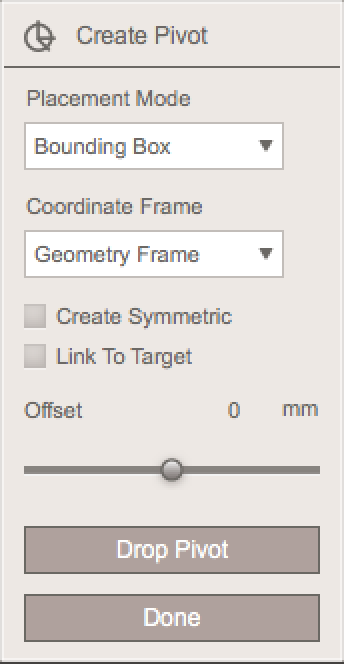 Create pivot menu in meshmixer