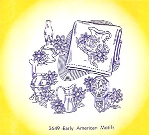 SOUTHWEST 3853 Aunt Martha's Iron On Transfers Embroidery -Cactus Donkey  Desert