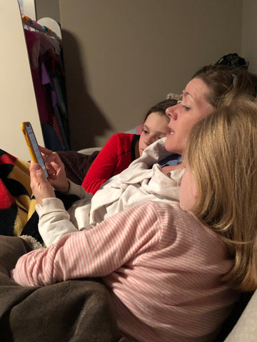 Reading with the girls in 2019