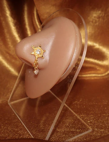 Star Dangle Heart Nose Cuff Jewelry