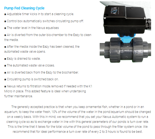 nexus Cleaning Cycle Pump Fed