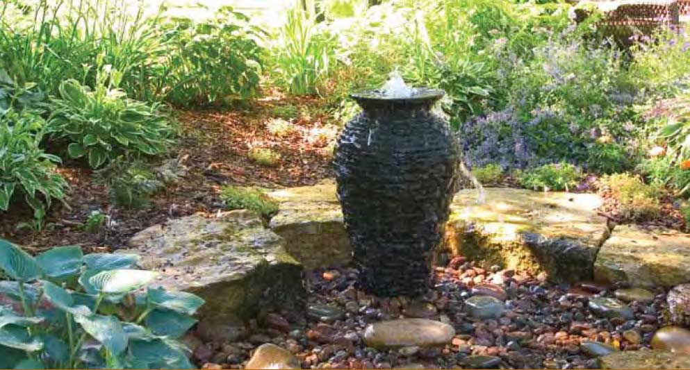 Small Stacked Slate Urn