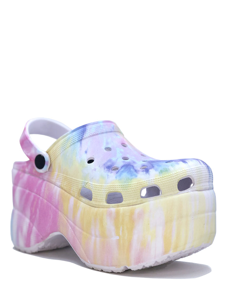 cape robbin tie dye platform crocs