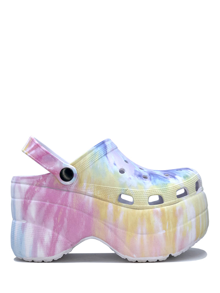 cape robbin tie dye platform crocs