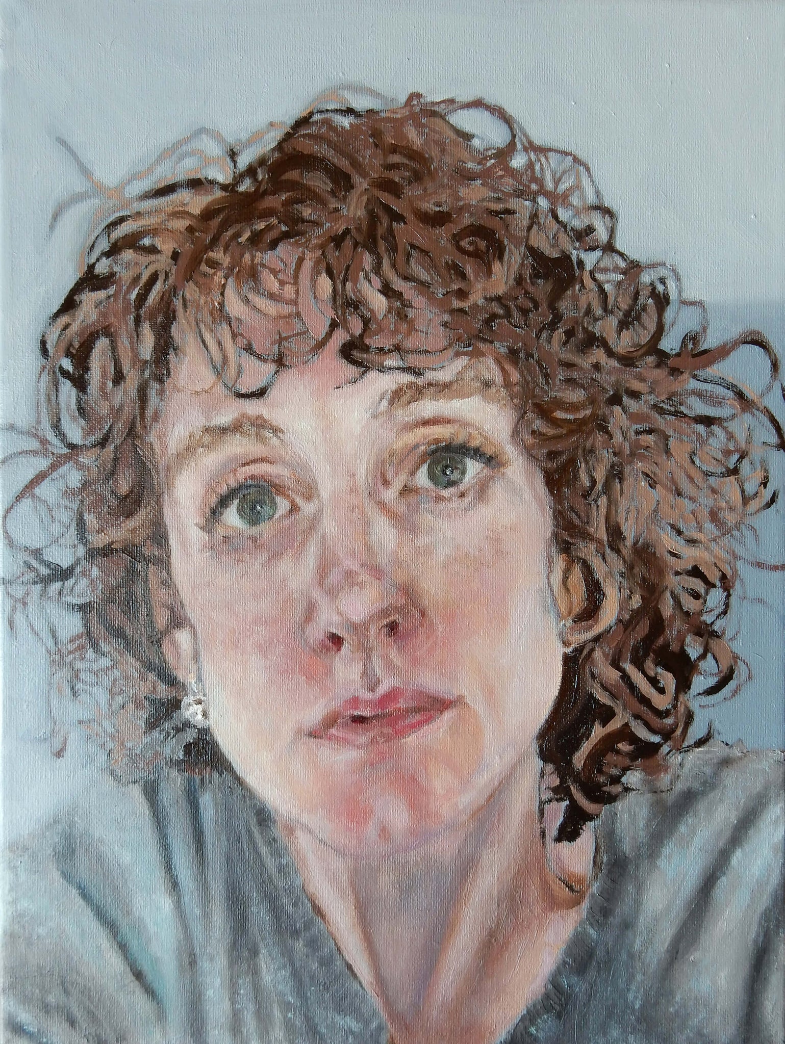 Portrait of Anne oil on canvas artwork by Stella Tooth
