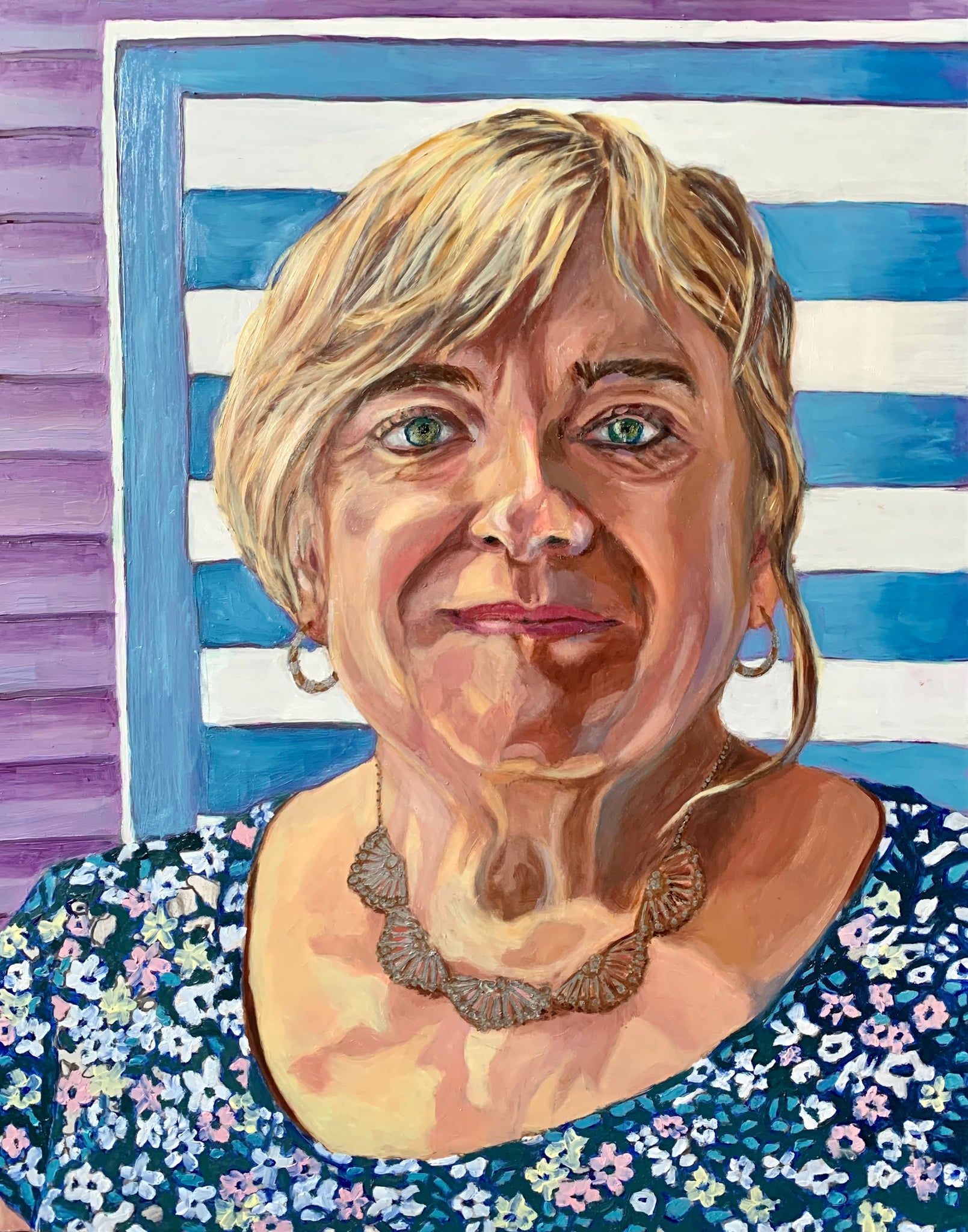 Barbara Wichmann portrait in oils by Stella Tooth artist