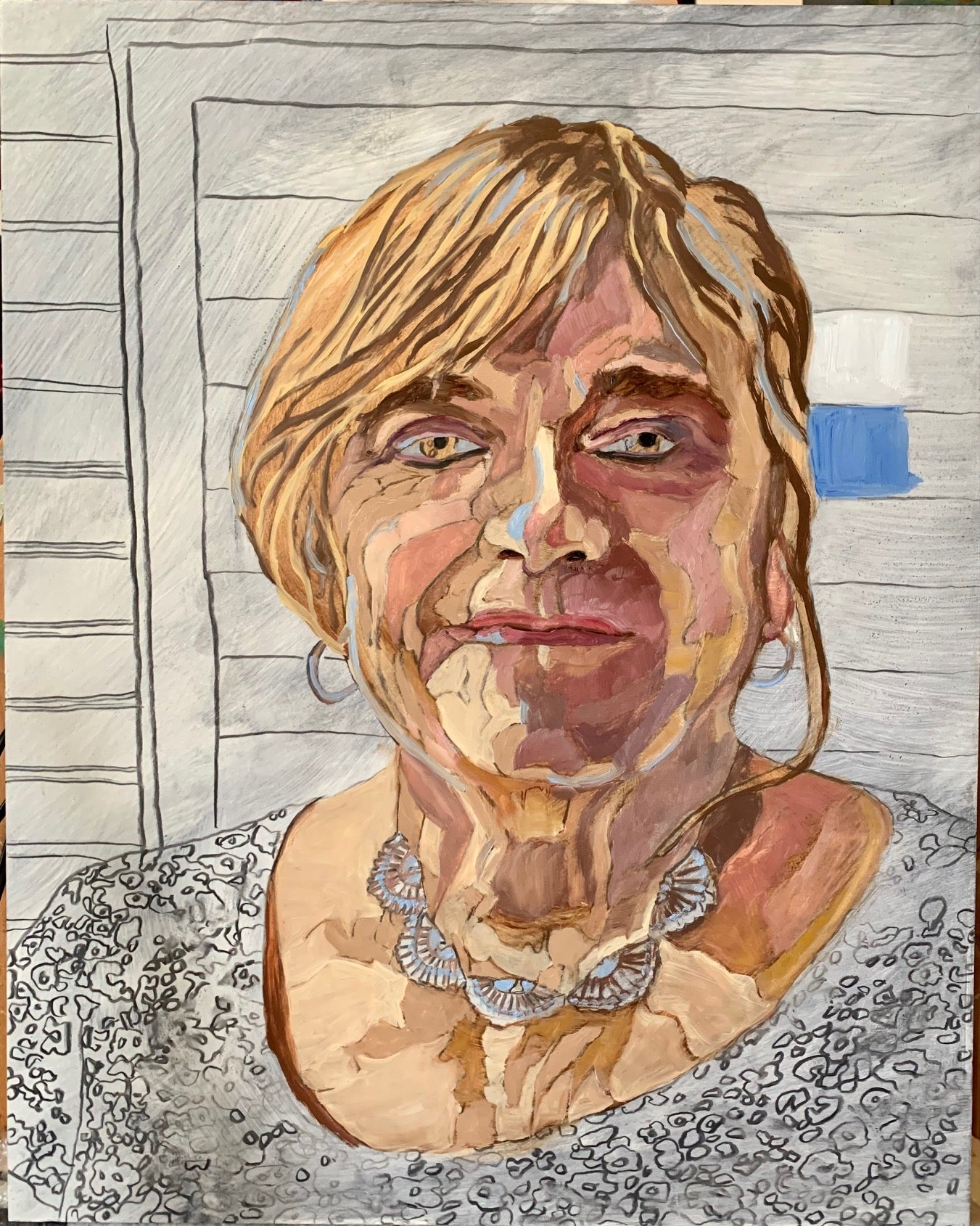 Contour painting Barbara Wichmann by Stella Tooth artist