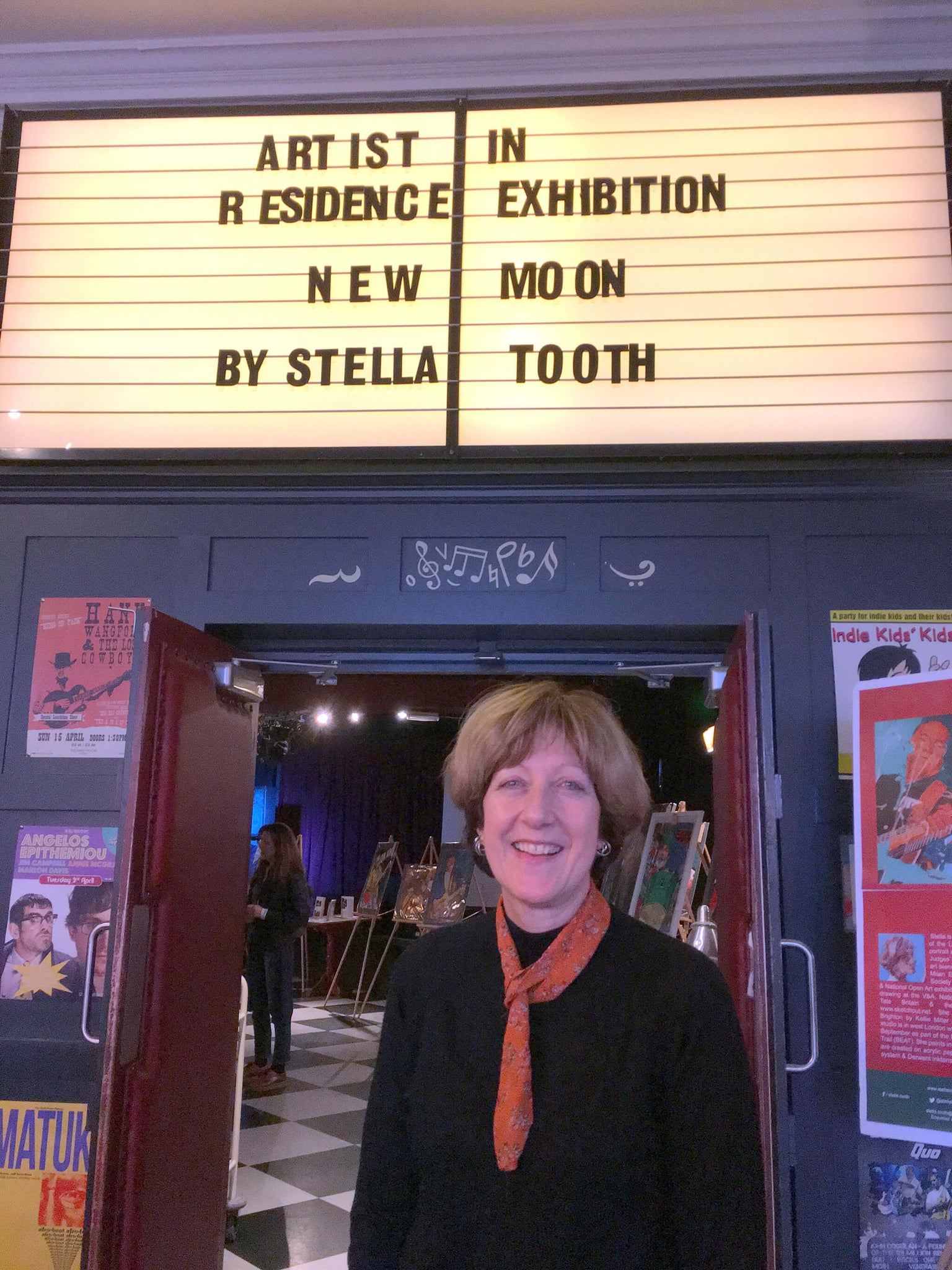 Stella Tooth resident artist Half Moon Putney's first exhibition at the music venue.